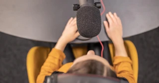 Podcast Aufnahme Vogelperspektive